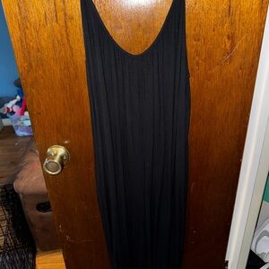 Black Sleeveless Maxi romper pants